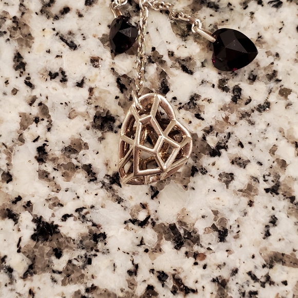 Links of London Garnet Flutter & Heart Necklace - Picture 11 of 14